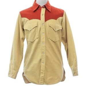 1970's Vintage Woolrich 100% Cotton Pearl Snap
Western Flannel Men's Medium